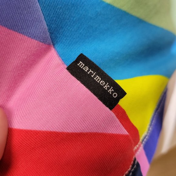 Marimekko x Uniqlo Colorful Geometric Boxy Oversized Tee Shirt Womens XS - Picture 6 of 9